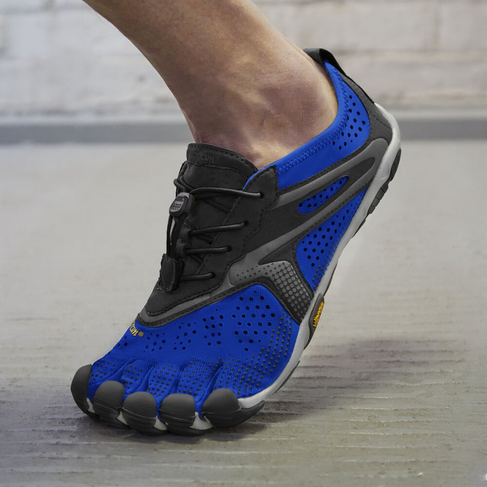 Tenis Hombre Azules/Negros - FiveFingers V-Run - SOMZTW-625